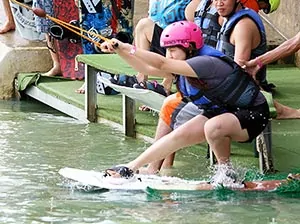 Wakeboarding is fun from the launch to the dismount cable wakeboarding launch